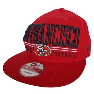 NFL San Francisco 49ers Snapback 9fifty New‎ Era Spellout Adjustable Hat Cap Red
